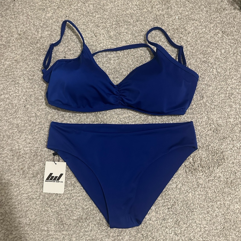 Navy Breakwater Surf Bikini SET